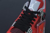 Air Jordan 4 Retro Bulls Black Red Men Basketball Sneakers Shoes