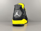 Air Jordan 4 Thunder Men Fashion Retro Basketball Shoes Black Yellow Sneakers