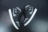 Nike Air Jordan 1 Mid Shadow Grey Unisex Casual Basketball Sneakers Shoes
