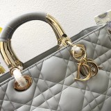 Dior Classical Lady Dior Handbag Cowhide Rattan Pattern Princess Dai Bag Size:29*19*11CM