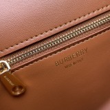 Burberry TB Identification Lock Bag Thomas Burberry Logo Grain Leather Handbag Size:21*6*16CM