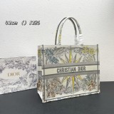 Dior Classic Book Tote Handbag CHRISTIAN DIOR PARIS Logo Pattern Embroidery Bag