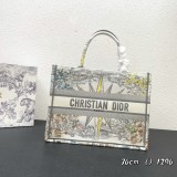 Dior Classic Book Tote Handbag CHRISTIAN DIOR PARIS Logo Pattern Embroidery Bag