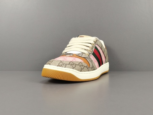 GUCCl Suede Leather Skate Shoes Women Fashion Lace Up Casual Sneakers