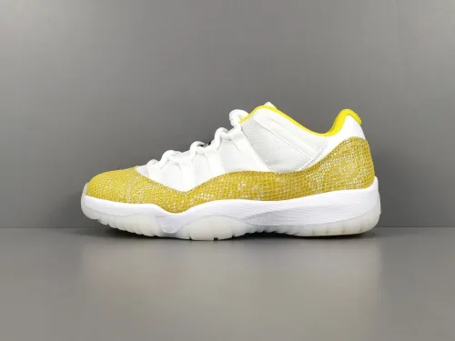 Air Jordan 11 Retro Low Yellow Snakeskin Men Basketball Sneakers Shoes
