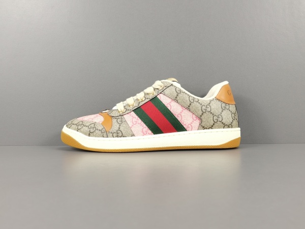 GUCCl Suede Leather Skate Shoes Women Fashion Lace Up Casual Sneakers