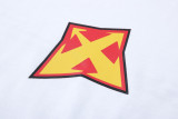 Off White Lightning Arrow Letter Print T-shirt Fashion Round Neck Short Sleeve