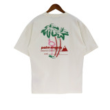 Palm Angels Vintage Coconut Summer Beach Short Sleeve Loose Cotton T-shirt