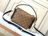 Louis Vuitton M46358 Classic Petite Malle Side Trunk Handbag Monogram Embossed Leather Handbag Sizes: 21*14*6CM