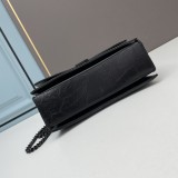Balenciaga Chain Hourglass Bag Fashion Plain Cowhide Handbag Sizes: 25*14*11CM