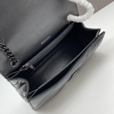 Balenciaga Chain Hourglass Bag Fashion Plain Cowhide Handbag Sizes: 25*14*11CM