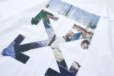 Off White Oil Print Arrow Short Sleeve Unisex Fashion Loose Cotton T-Shirt