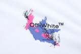 Off White Graffiti Arrow Print T-shirt Unisex Hip-Hop Loose Short Sleeve