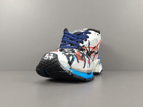 Balenciaga Track Outdoor Graffiti Mesh Lace Up Low Daddy Shoes Unisex Sneakers Shoes