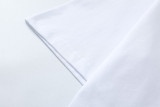 Off White Cartoon Print Short Sleeve Fashion Round Neck Cotton T-shirt