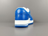 LOUlS VUlTTON X Nike Air Force 1 Low Unisex Casual Chessboard Fashion Blue Sneakers