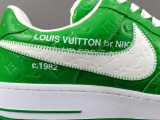 LOUlS VUlTTON X Nike Air Force 1 Low Unisex Casual Chessboard Fashion Green Sneakers