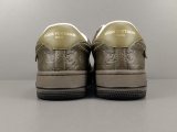 LOUlS VUlTTON X Nike Air Force 1 Low Unisex Casual Chessboard Fashion Green Contrast Sneakers