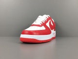 LOUlS VUlTTON X Nike Air Force 1 Low Unisex Casual Chessboard Fashion Red White Sneakers