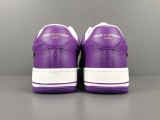 LOUlS VUlTTON X Nike Air Force 1 Low Unisex Casual Chessboard Fashion Purple Sneakers