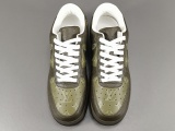 LOUlS VUlTTON X Nike Air Force 1 Low Unisex Casual Chessboard Fashion Green Contrast Sneakers