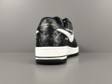 LOUlS VUlTTON X Nike Air Force 1 Low Unisex Casual Chessboard Fashion Black Sneakers
