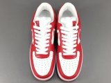 LOUlS VUlTTON X Nike Air Force 1 Low Unisex Casual Chessboard Fashion Red White Sneakers