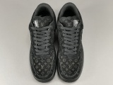 LOUlS VUlTTON X Nike Air Force 1 Low Unisex Casual Chessboard Fashion Black Sneakers