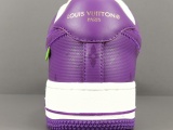 LOUlS VUlTTON X Nike Air Force 1 Low Unisex Casual Chessboard Fashion Purple Sneakers