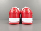 LOUlS VUlTTON X Nike Air Force 1 Low Unisex Casual Chessboard Fashion Red White Sneakers