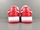 LOUlS VUlTTON X Nike Air Force 1 Low Unisex Casual Chessboard Fashion Red Sneakers