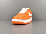 LOUlS VUlTTON X Nike Air Force 1 Low Unisex Casual Chessboard Fashion Orange Sneakers