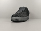 LOUlS VUlTTON X Nike Air Force 1 Low Unisex Casual Chessboard Fashion Black Sneakers