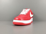 LOUlS VUlTTON X Nike Air Force 1 Low Unisex Casual Chessboard Fashion Red Sneakers