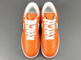 LOUlS VUlTTON X Nike Air Force 1 Low Unisex Casual Chessboard Fashion Orange Sneakers