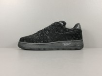LOUlS VUlTTON X Nike Air Force 1 Low Unisex Casual Chessboard Fashion Black Sneakers