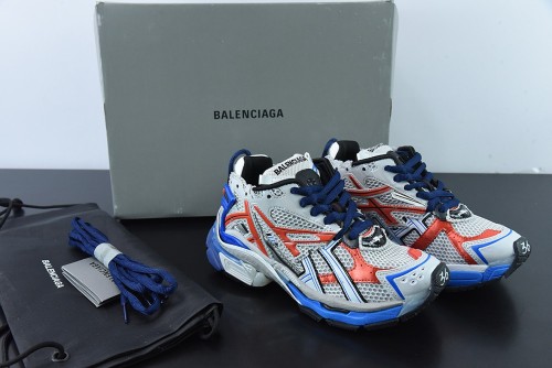 Balenciaga 7.0 Runner Sneaker Light Blue Beige Retro Fashion Sports Shoes Unisex Sneakers