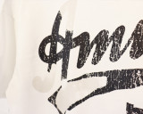 Amiri Crack Logo Print Round Neck T-shirt Unisex HighStreet Loose Short Sleeve