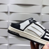 AMIRI PARIS Fashion Street Sneakers Unisex Hand-Painted Bone Half Slipper Shoes