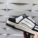 AMIRI PARIS Fashion Street Sneakers Unisex Hand-Painted Bone Half Slipper Shoes