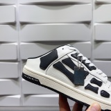AMIRI PARIS Fashion Street Sneakers Unisex Hand-Painted Bone Half Slipper Shoes