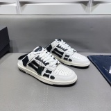 AMIRI PARIS Fashion Street Sneakers Unisex Hand-Painted Bone Half Slipper Shoes