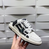 AMIRI PARIS Fashion Street Sneakers Unisex Hand-Painted Bone Half Slipper Shoes
