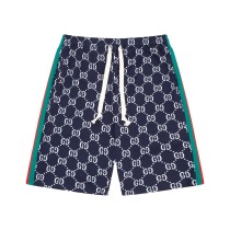 Gucci Classic Full Logo Jacquard Letter Shorts Unisex Casual Pants