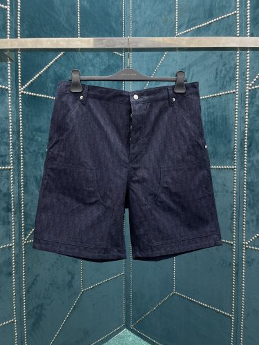 Dior Casual Cotton Denim Shorts Men Loose Logo Denim Sports Pants Shorts