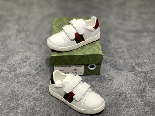Gucci Kids Classic Sports Shoes Children Fashion Little Bee Velcro Sneakers Shoes