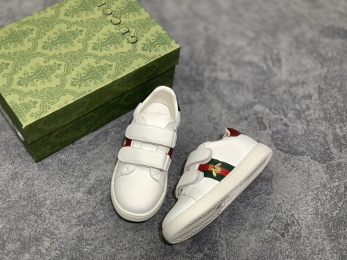 Gucci Kids Classic Sports Shoes Children Fashion Little Bee Velcro Sneakers Shoes