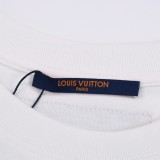 Louis Vuitton Embroidery Letter LOGO Print Short Sleeve Unisex Cotton T-Shirts