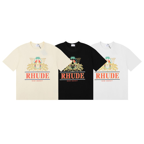 Rhude Logo Print Short Sleeve Fashion Cotton T-shirt