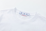 Off White Colored Graffiti Arrows Print Short Slevee Unisex Cotton Loose T-shirt